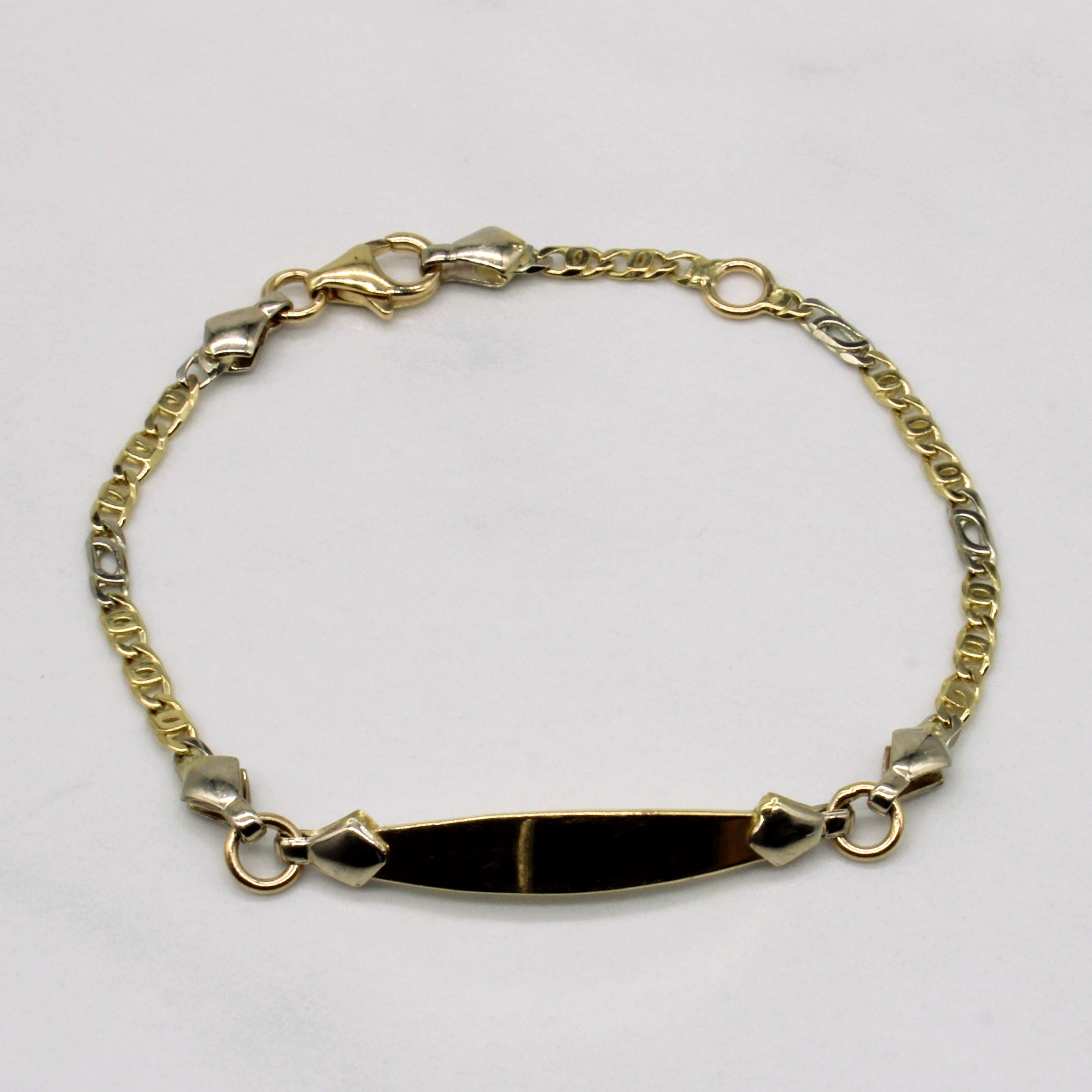 14k Yellow Gold Engravable Plate Bracelet | 6" |