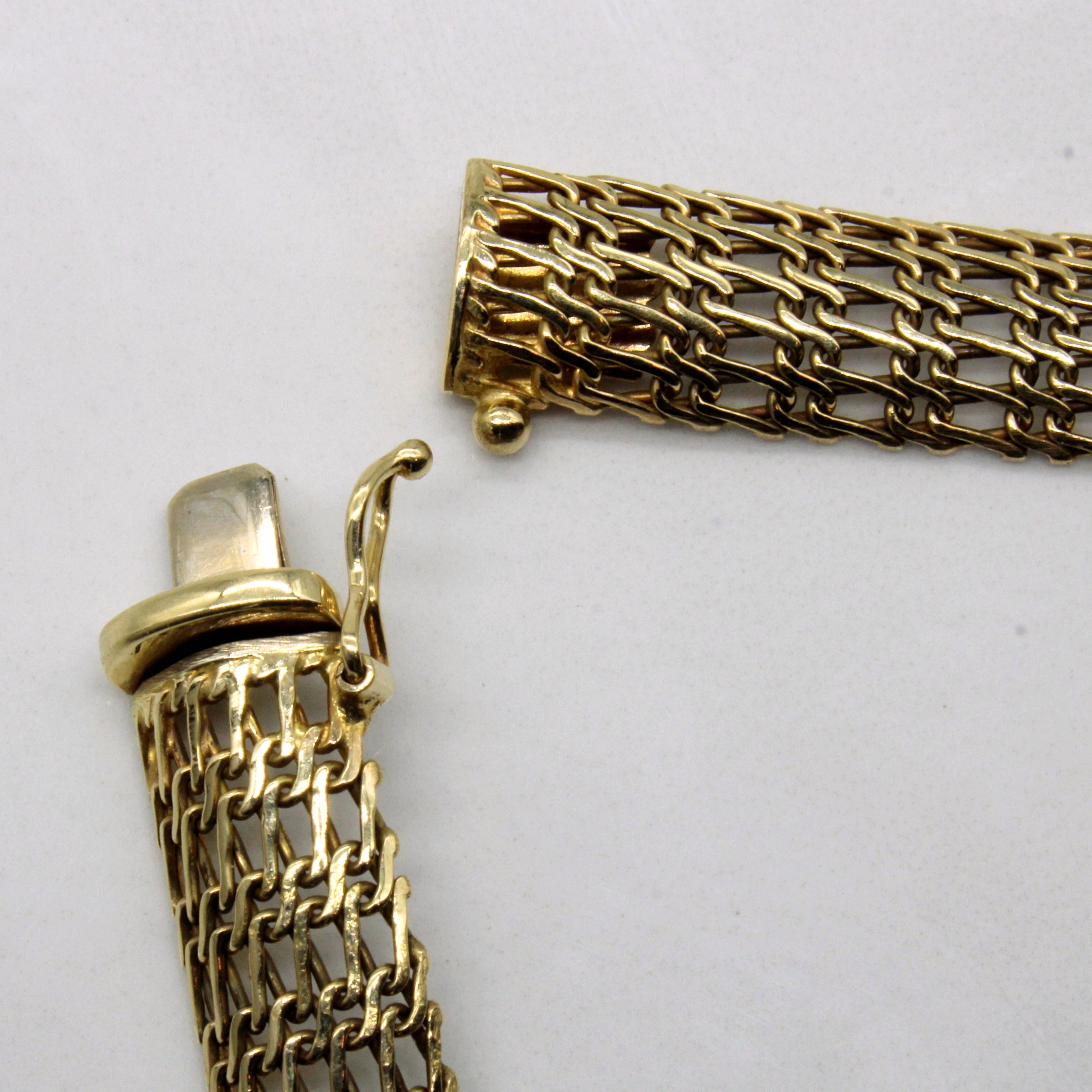 Woven Yellow Gold Necklace | 17" |