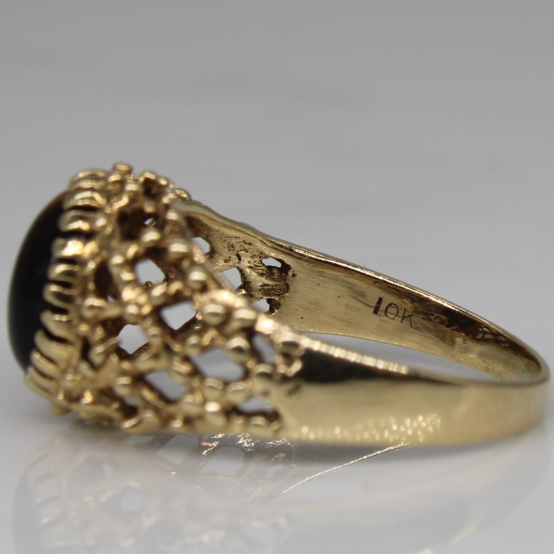 Cat Eye Simulant Cocktail Ring | 1.30ct | SZ 5.75 |