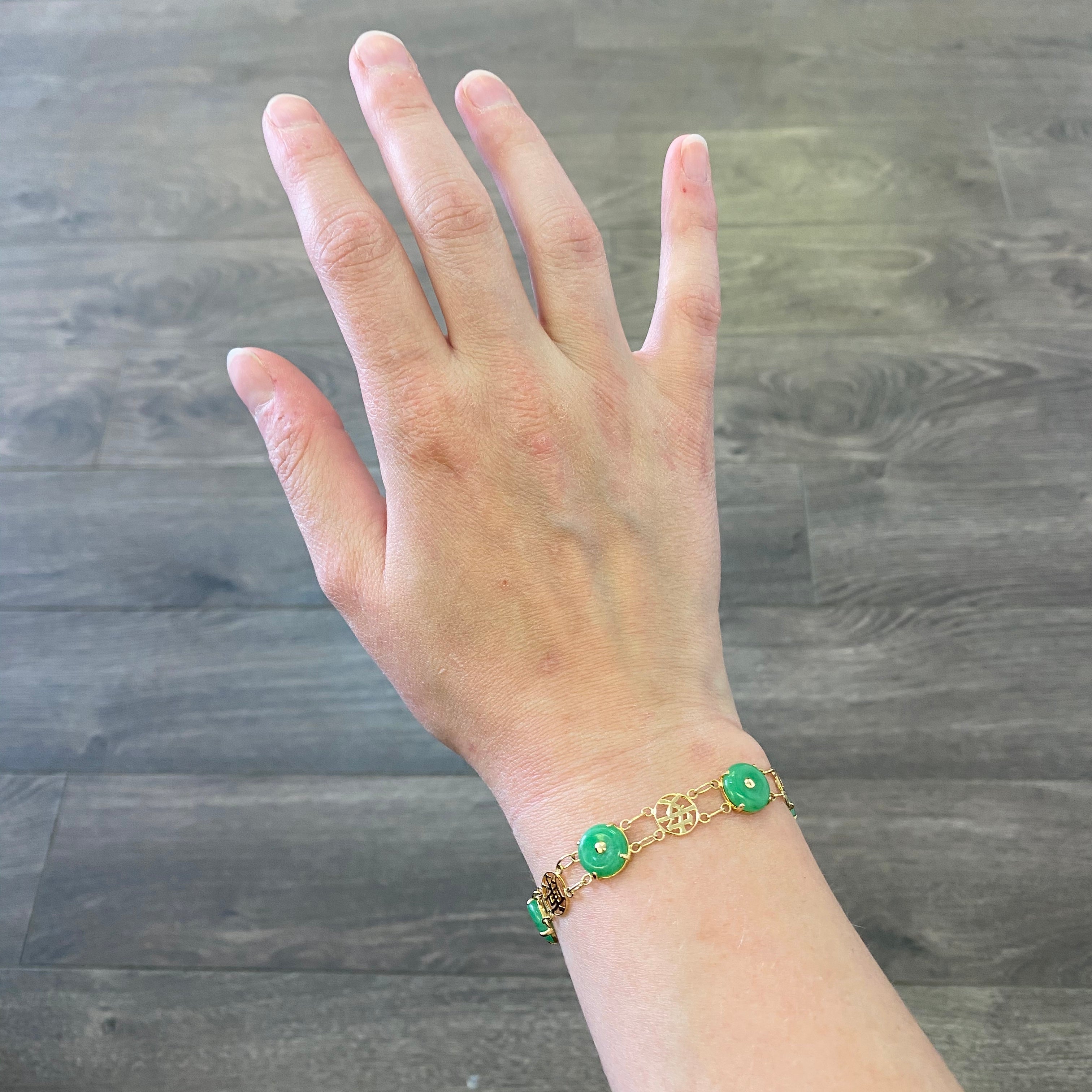 Donut Jade Gemstone Bracelet | 7" |