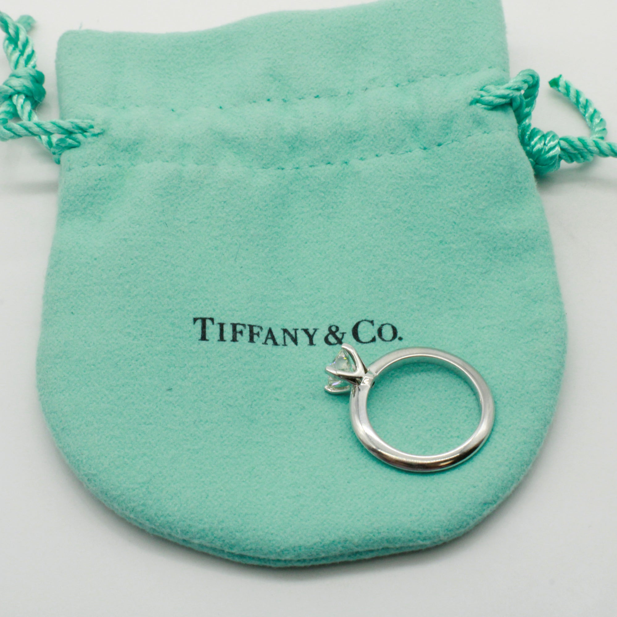 TIFFANY & CO. Princess-cut Diamond Engagement Ring in Platinum