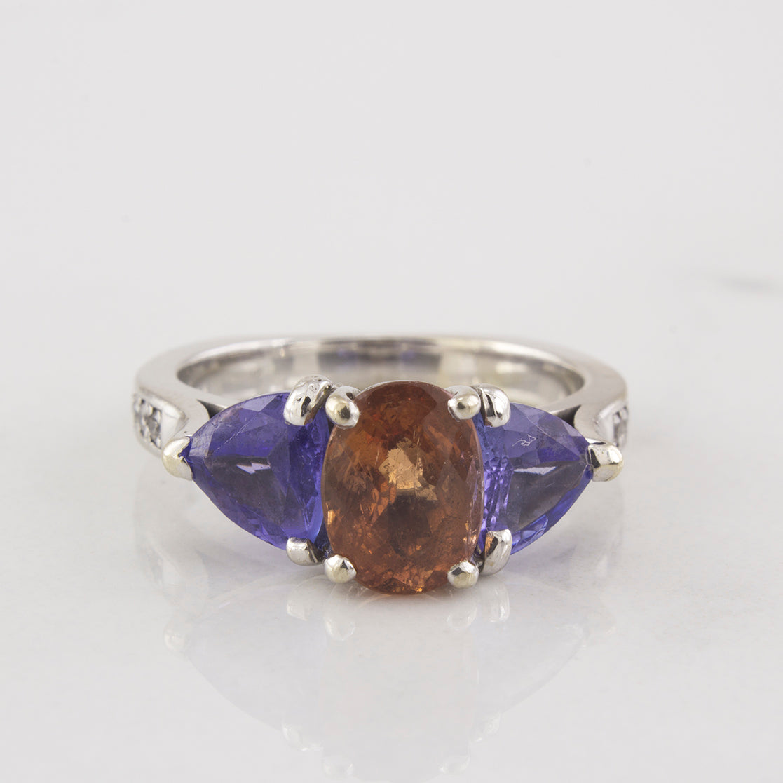 Custom Mix Gem Three Stone Ring | 0.21 ctw | SZ 7 |