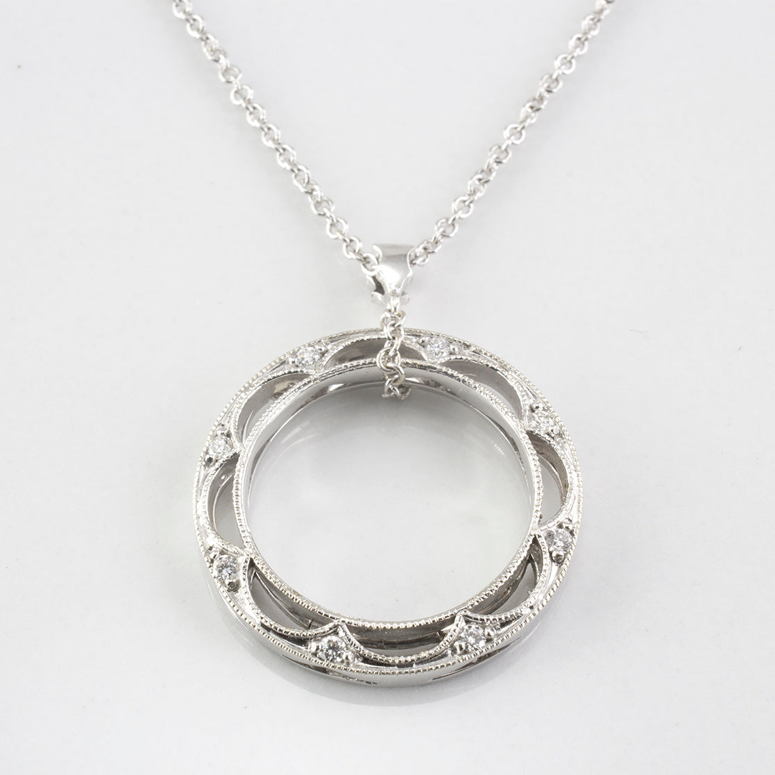 Tacori' Reverse Crescent Necklace | 0.08 ctw Diamonds, 18" |