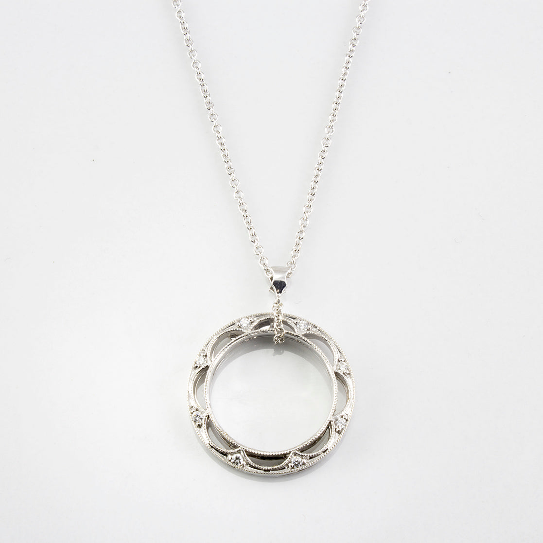Tacori' Reverse Crescent Necklace | 0.08 ctw Diamonds, 18" |