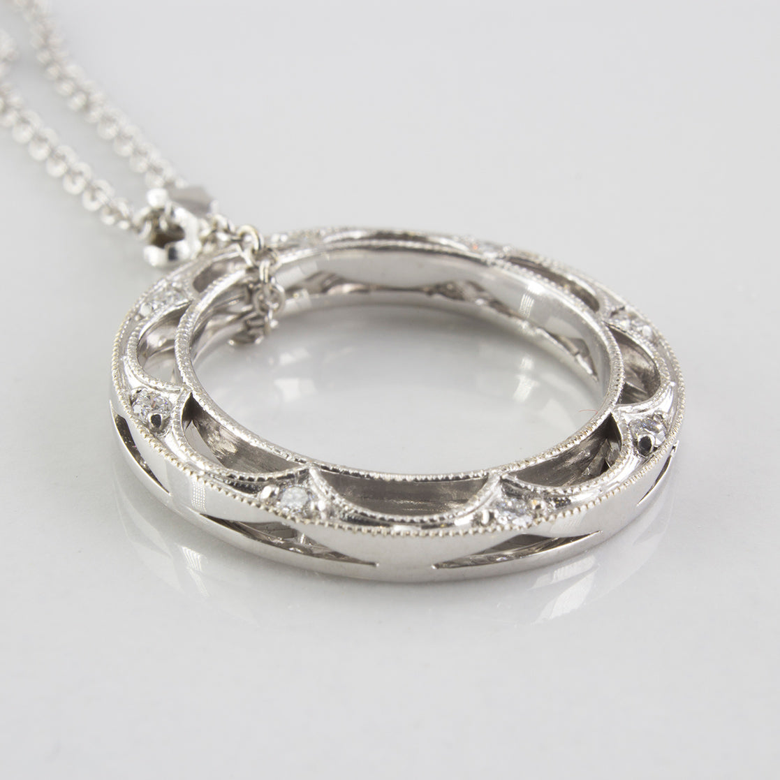Tacori' Reverse Crescent Necklace | 0.08 ctw Diamonds, 18" |