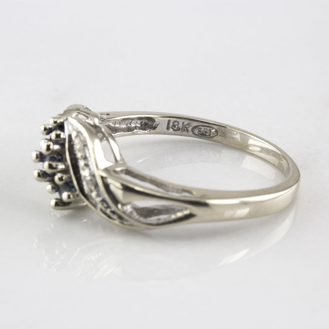 Diamond and Sapphire Bypass Ring | 0.11 ctw | SZ 5.5 |