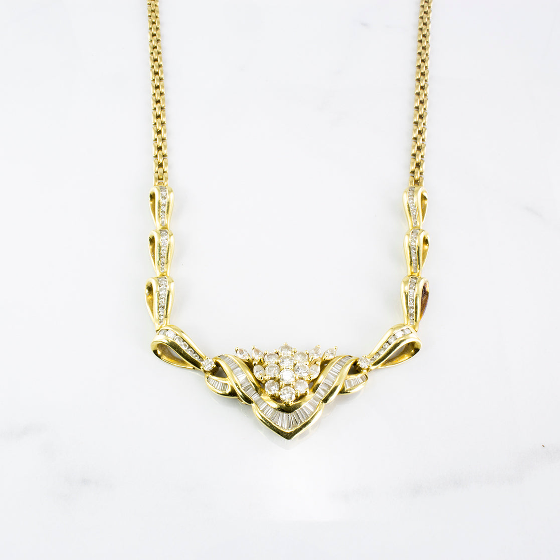 Diamond Collar Necklace | 2.90ctw | 18" |