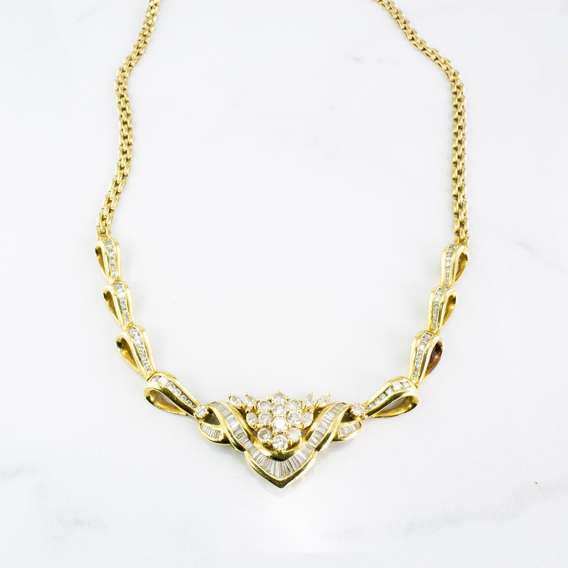 Diamond Collar Necklace | 2.90ctw | 18" |