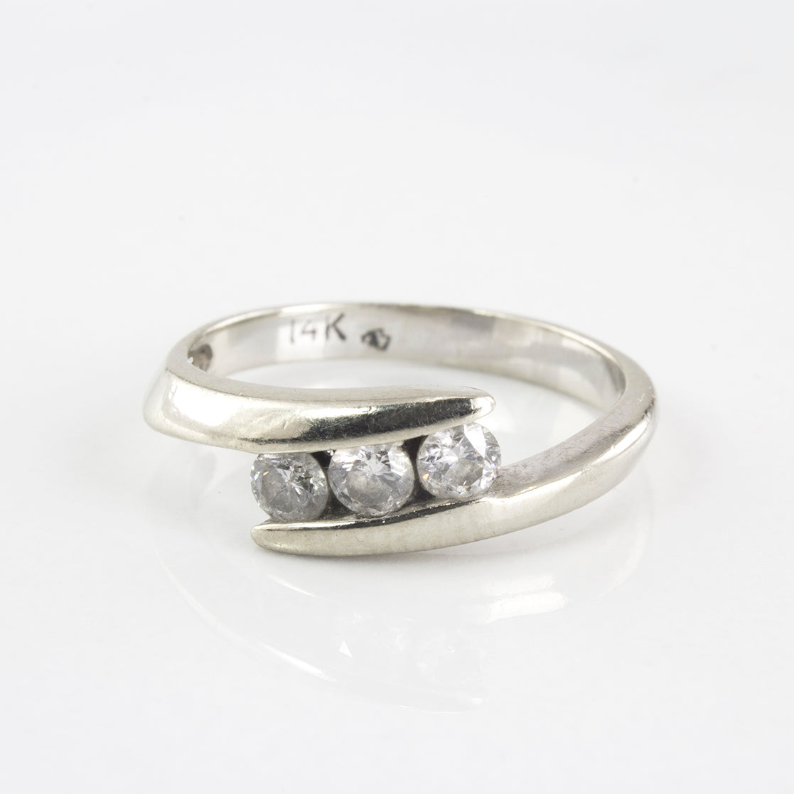 Channel Set Diamond Bypass Ring | 0.25 ctw | SZ 4.25 |