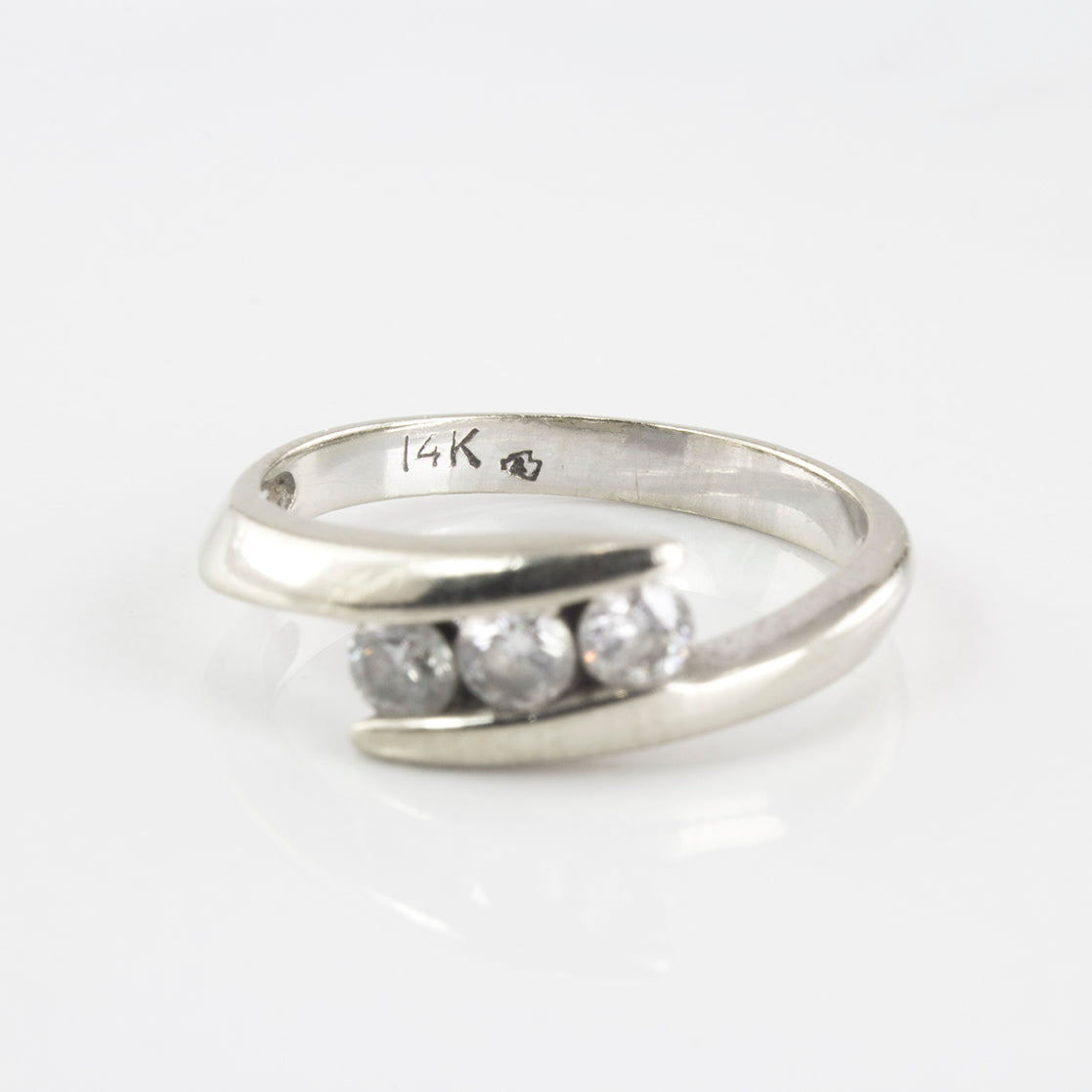 Channel Set Diamond Bypass Ring | 0.25 ctw | SZ 4.25 |