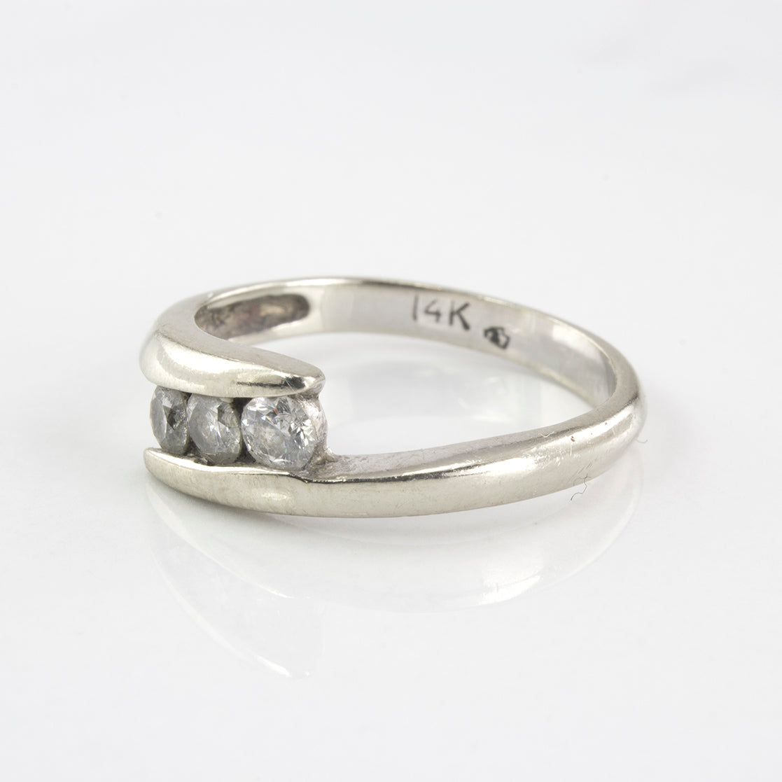 Channel Set Diamond Bypass Ring | 0.25 ctw | SZ 4.25 |