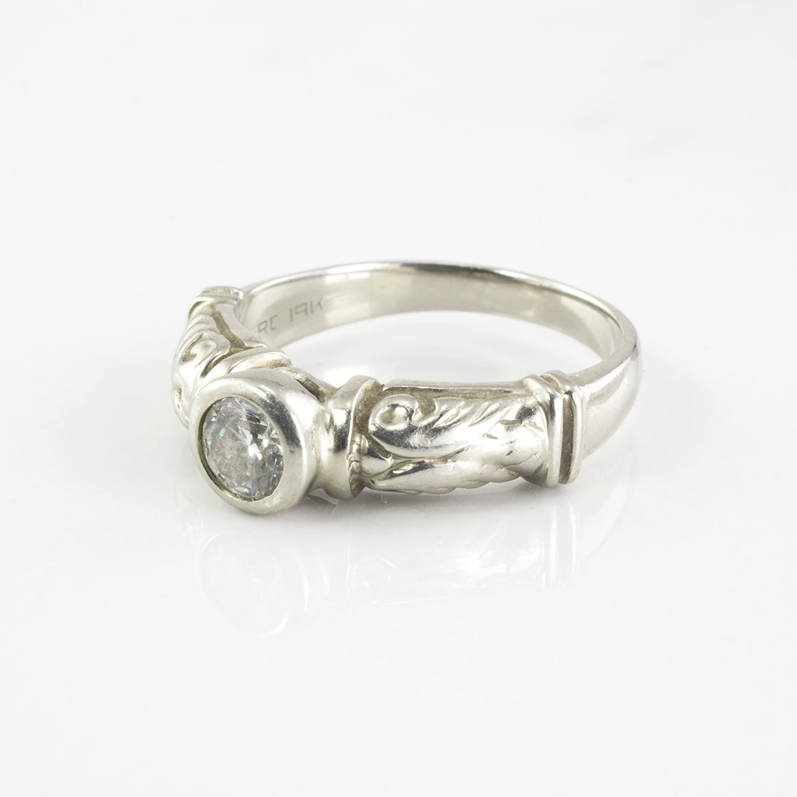 Bezel Set Solitaire Diamond Ring | 0.38 ct | SZ 4.75 |