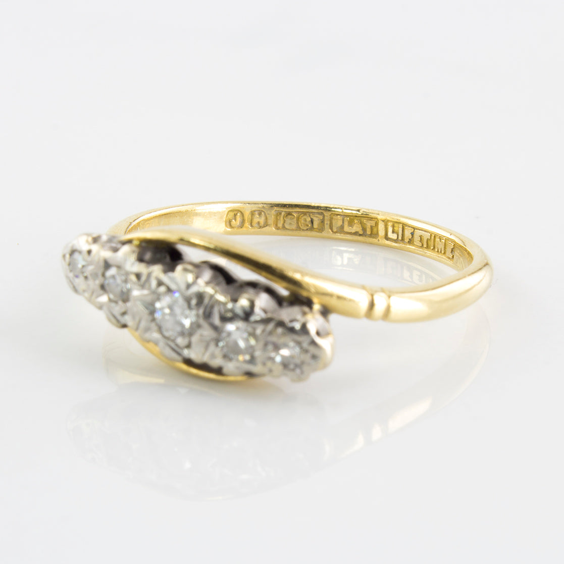 Edwardian Bypass Diamond Ring | 0.17 ctw | SZ 7.25 |
