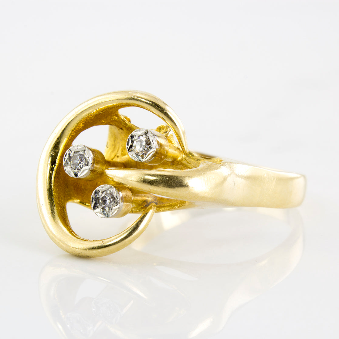 Unique Form Cocktail Diamond Ring | 0.05 ctw | SZ 7.75 |