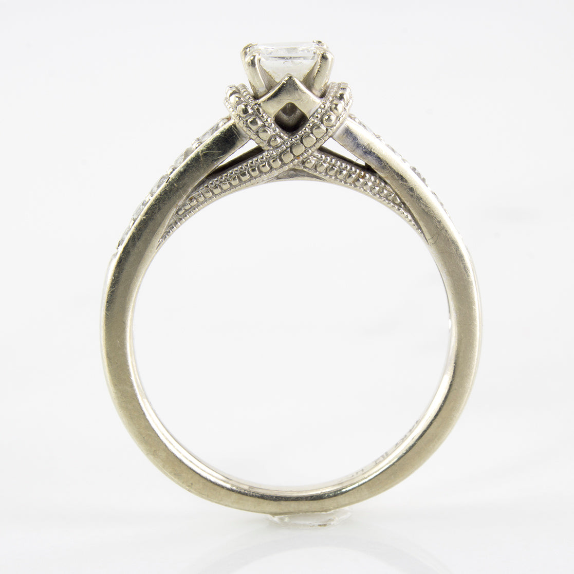 Princess Cut Diamond Solitaire Wedding Set | 0.57 ctw | SZ 6.25 |