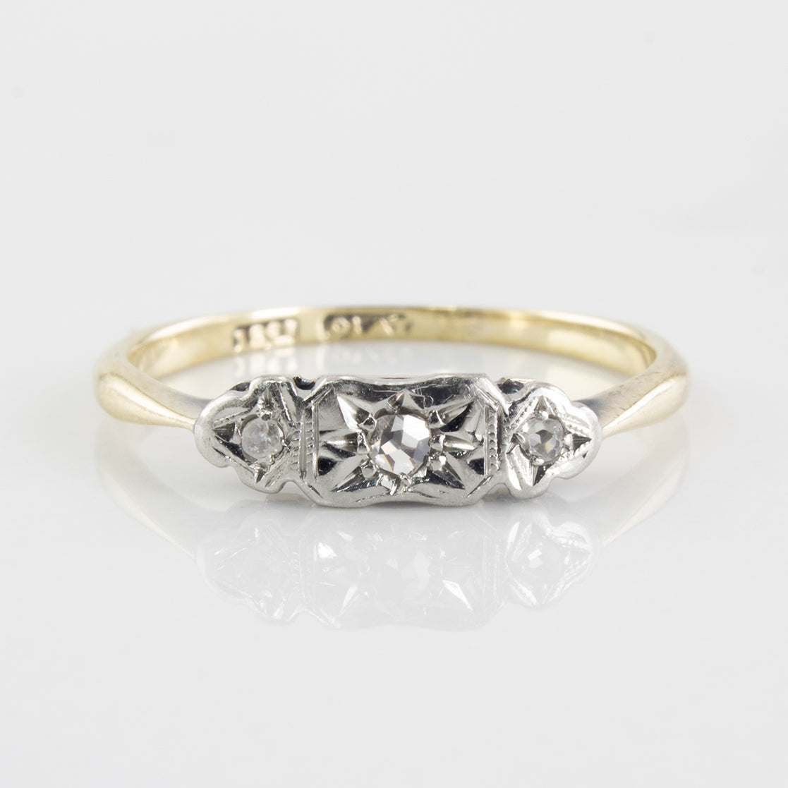Edwardian Era Rose Cut Diamond Ring | 0.05 ctw | SZ 6 |