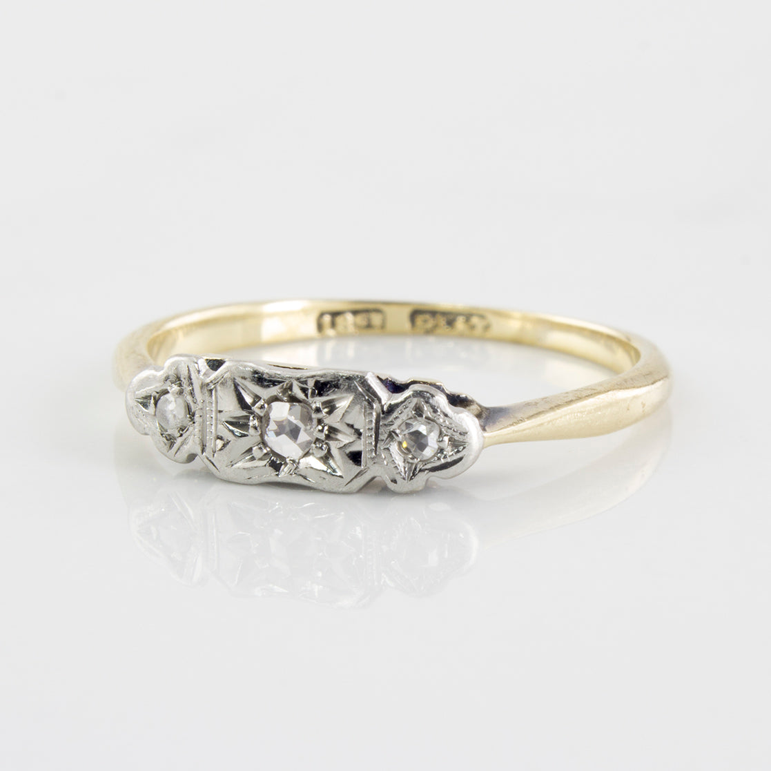 Edwardian Era Rose Cut Diamond Ring | 0.05 ctw | SZ 6 |
