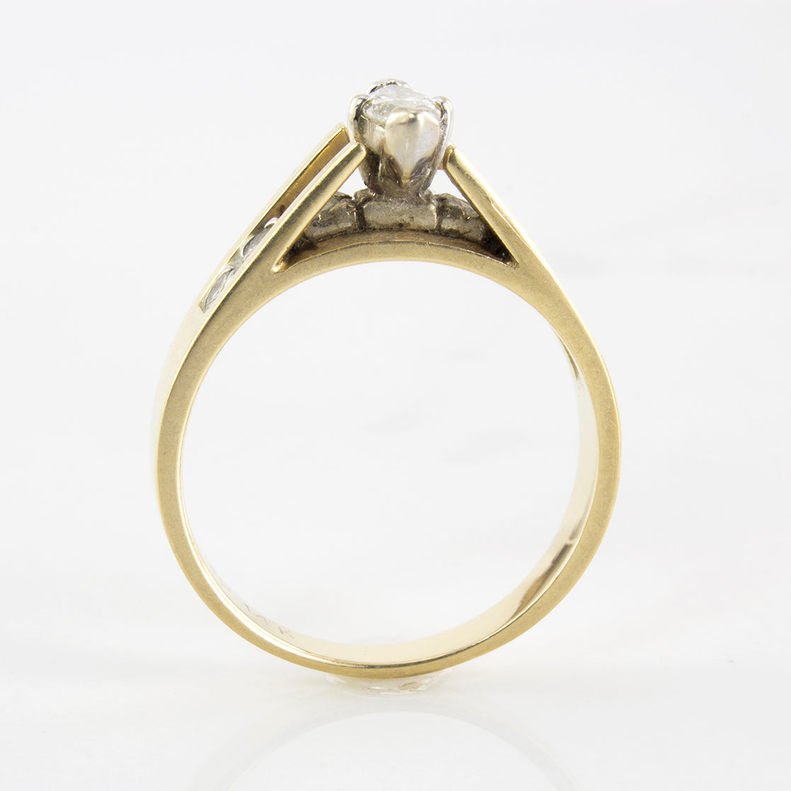 Bague solitaire en diamant marquise | 0,47 ct | Taille 5,75 |