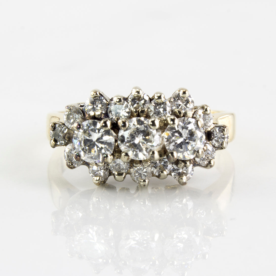 Bague sertie de diamants des années 1960 | 0,96 ct | Taille 5 |