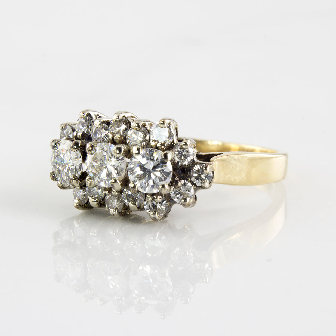 Bague sertie de diamants des années 1960 | 0,96 ct | Taille 5 |
