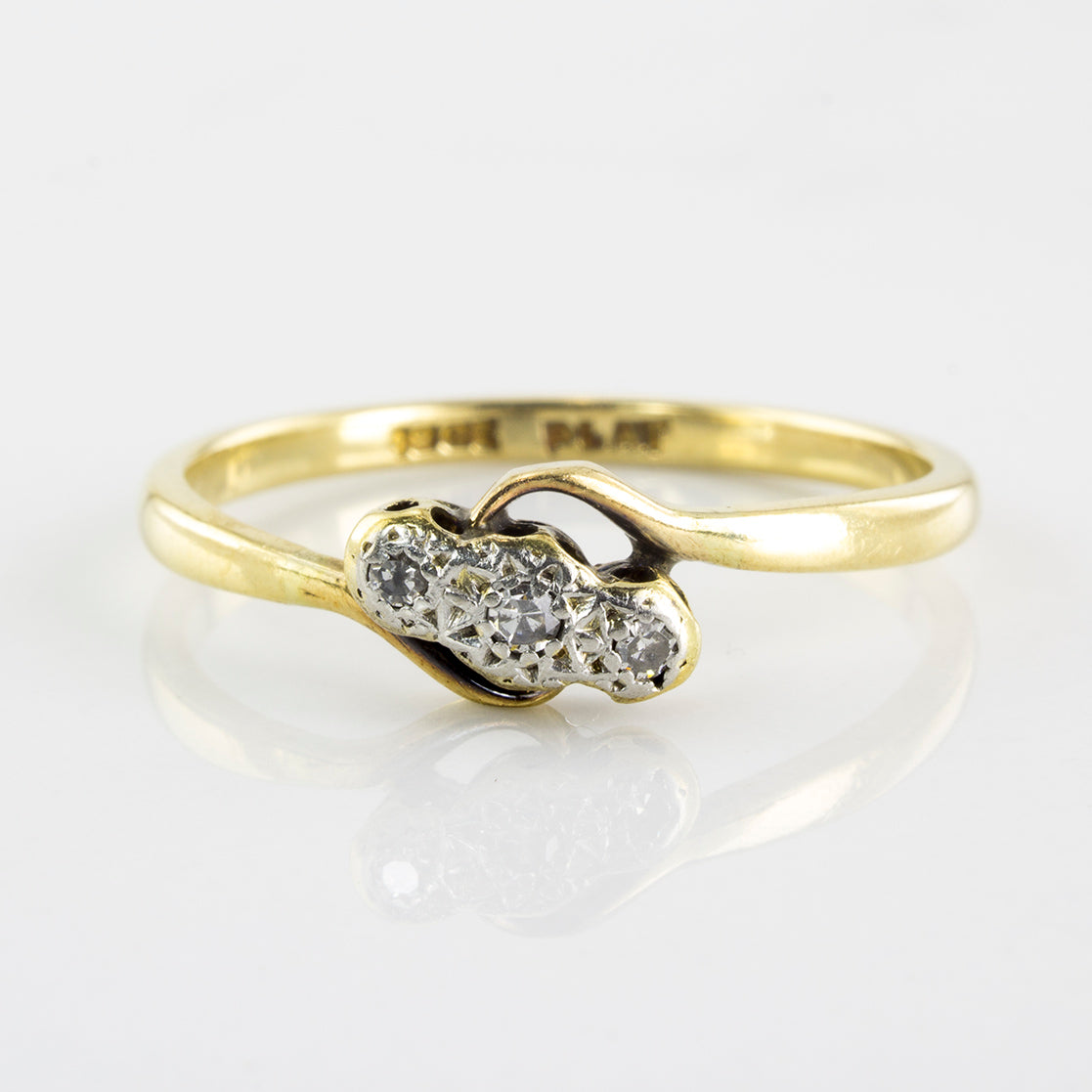 Vintage Edwardian Era Bypass Ring | 0.05 ctw | SZ 11.5 |