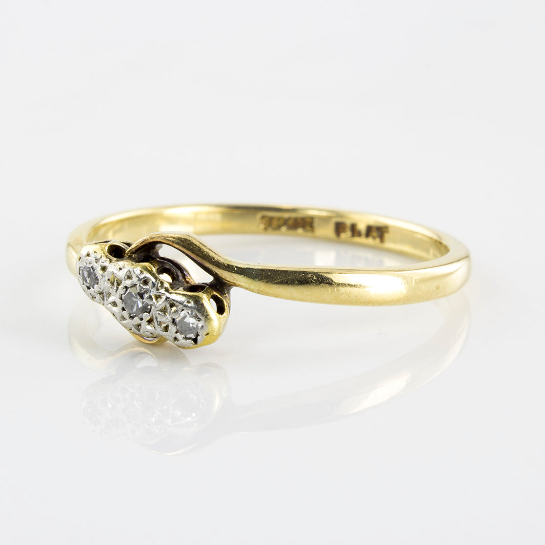 Vintage Edwardian Era Bypass Ring | 0.05 ctw | SZ 11.5 |
