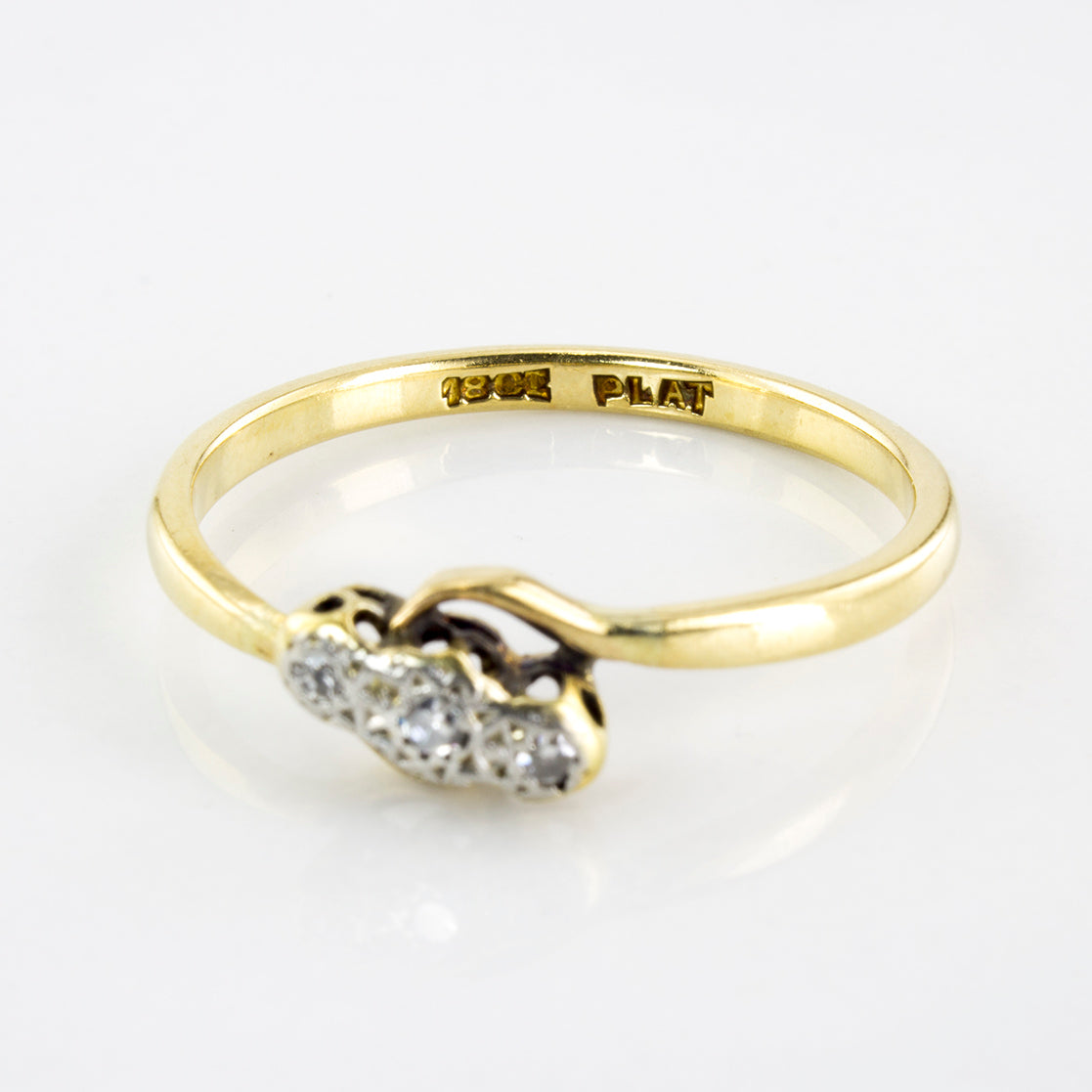 Vintage Edwardian Era Bypass Ring | 0.05 ctw | SZ 11.5 |