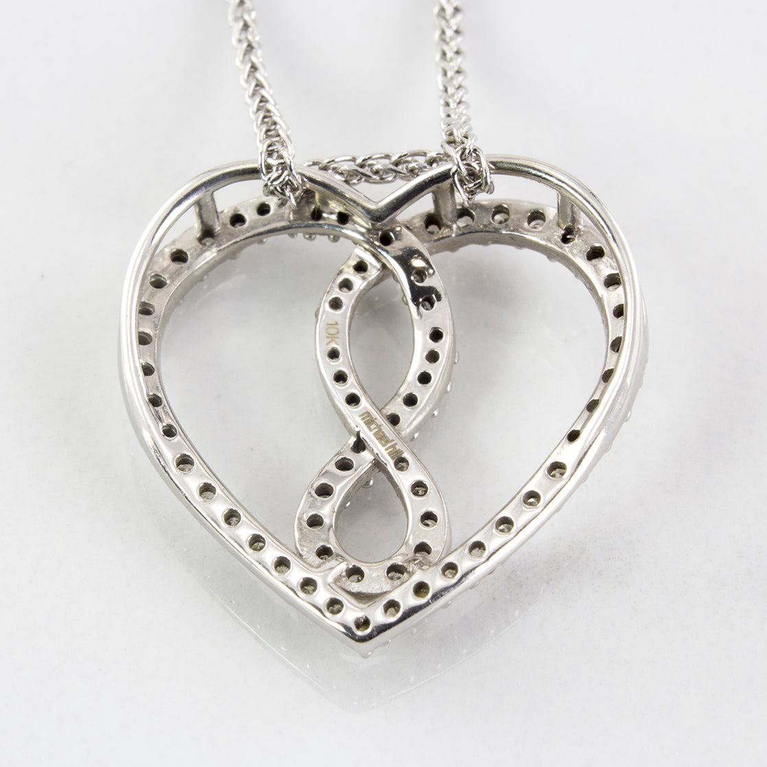 Infinity Heart Necklace | 0.36 ctw | SZ 18" |