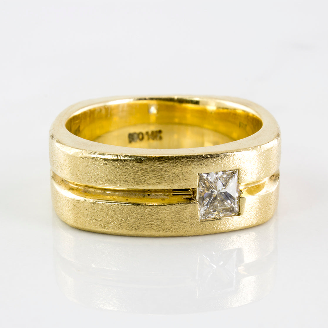 Princess Cut Diamond Soft Square Ring | 0.42 ctw | SZ 9.5 |