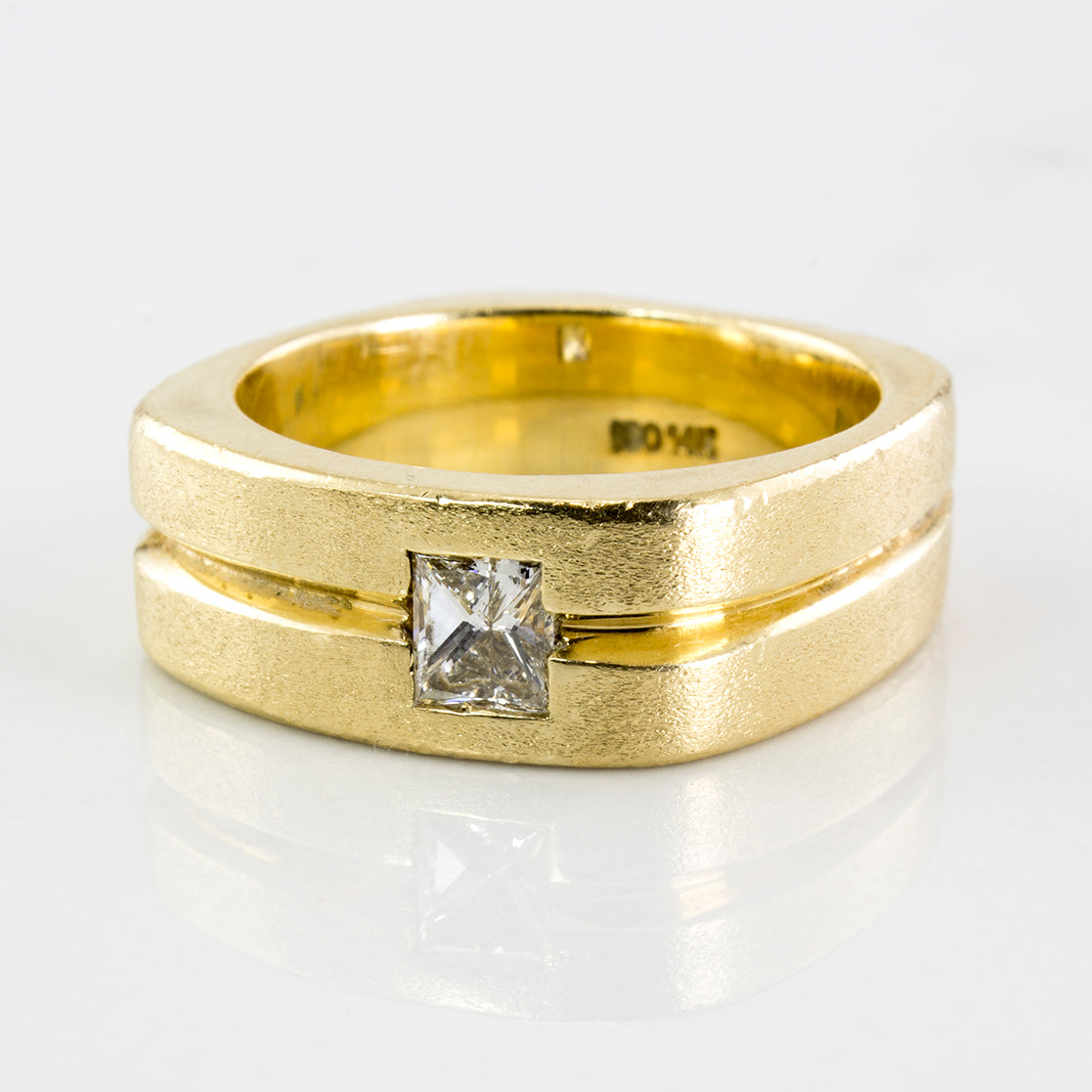 Princess Cut Diamond Soft Square Ring | 0.42 ctw | SZ 9.5 |