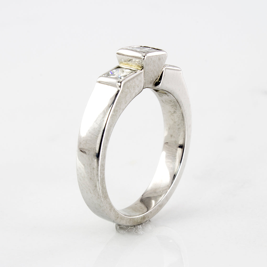 Three Stone Princess Diamond Ring | 0.76 ctw | SZ 4.75 |