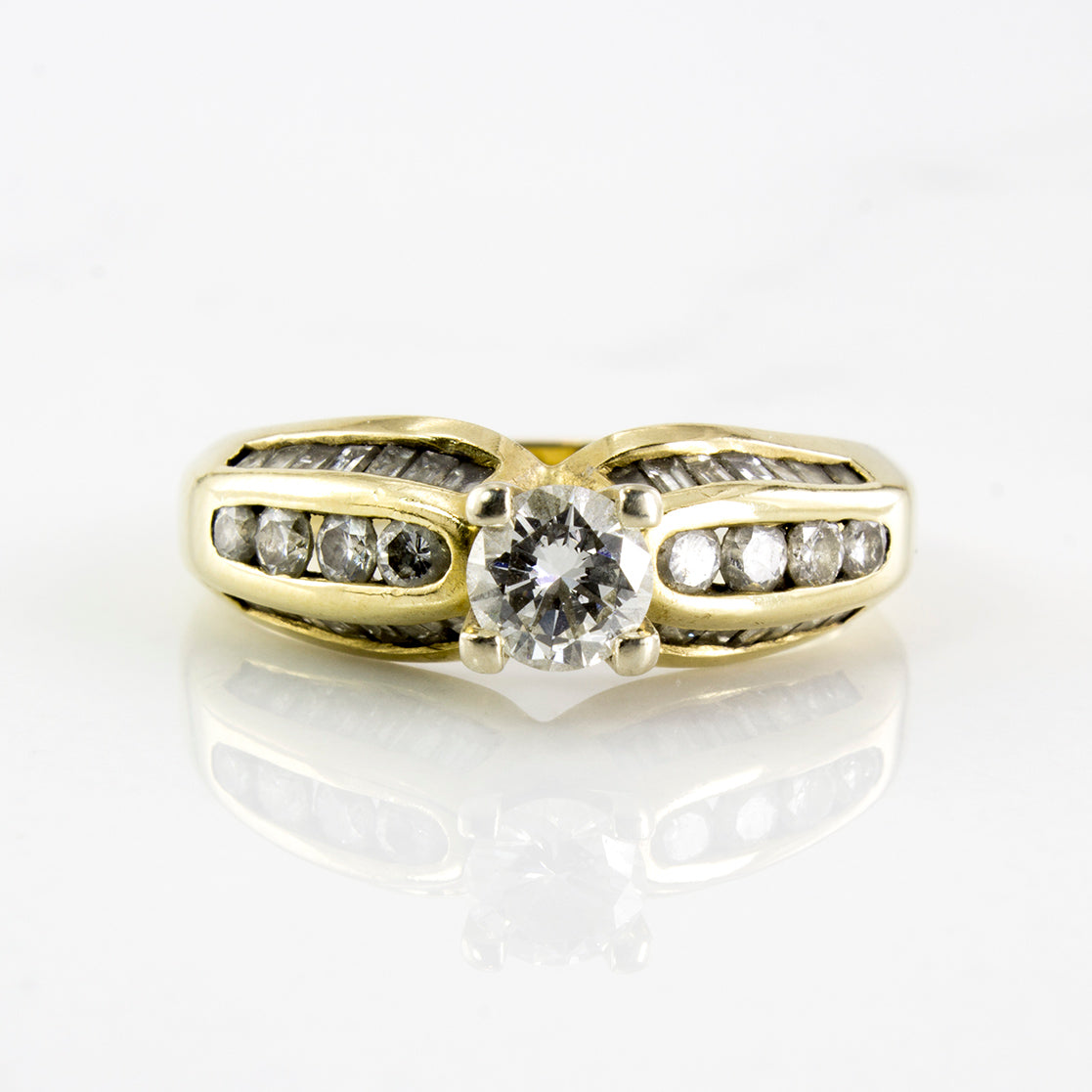 Channel Accented Diamond Engagement Ring | 0.73 ctw | SZ 6.75 |