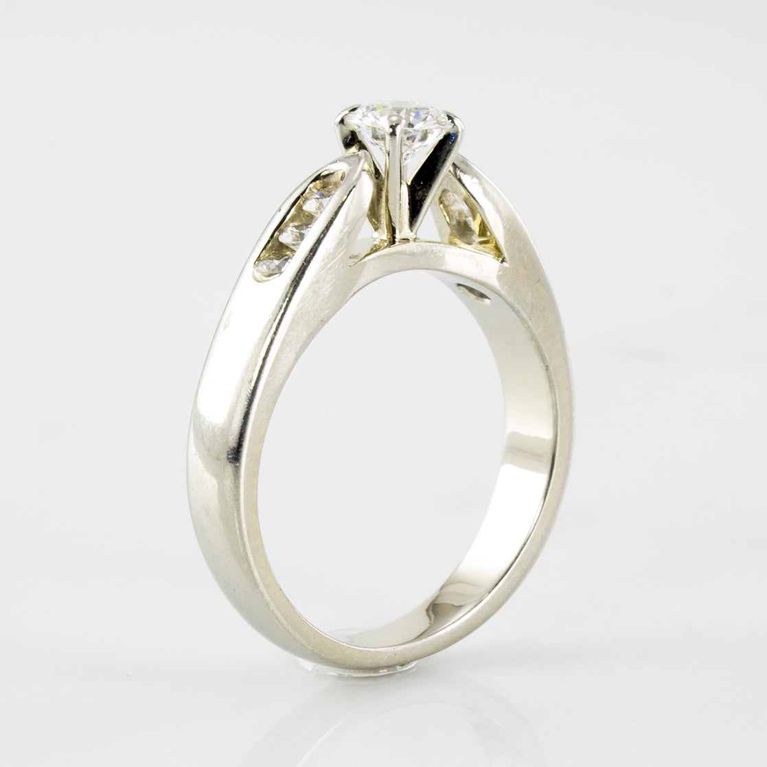 Wide Band Diamond Engagement Ring | 0.42 ctw | SZ 4.75 |