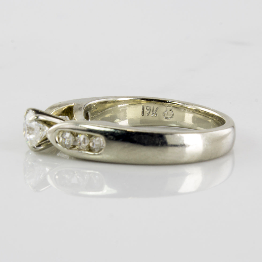 Wide Band Diamond Engagement Ring | 0.42 ctw | SZ 4.75 |
