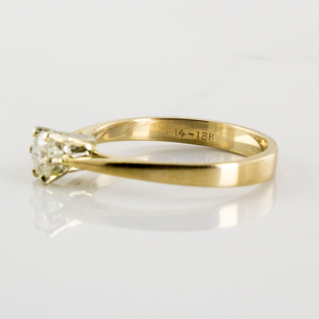 Six Prong Tapered Cathedral Engagement Ring | 0.25 ctw | SZ 5.75 |