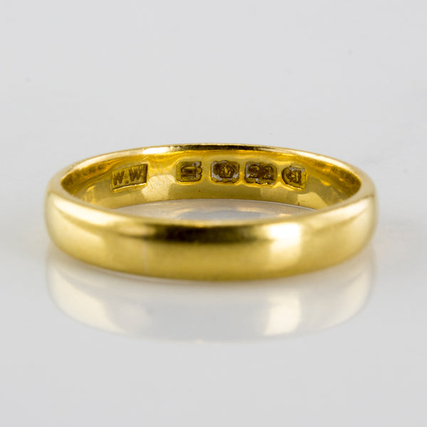 1908 London Hallmarked Edwardian Era Gold Wedding Ring | SZ 7.25 |