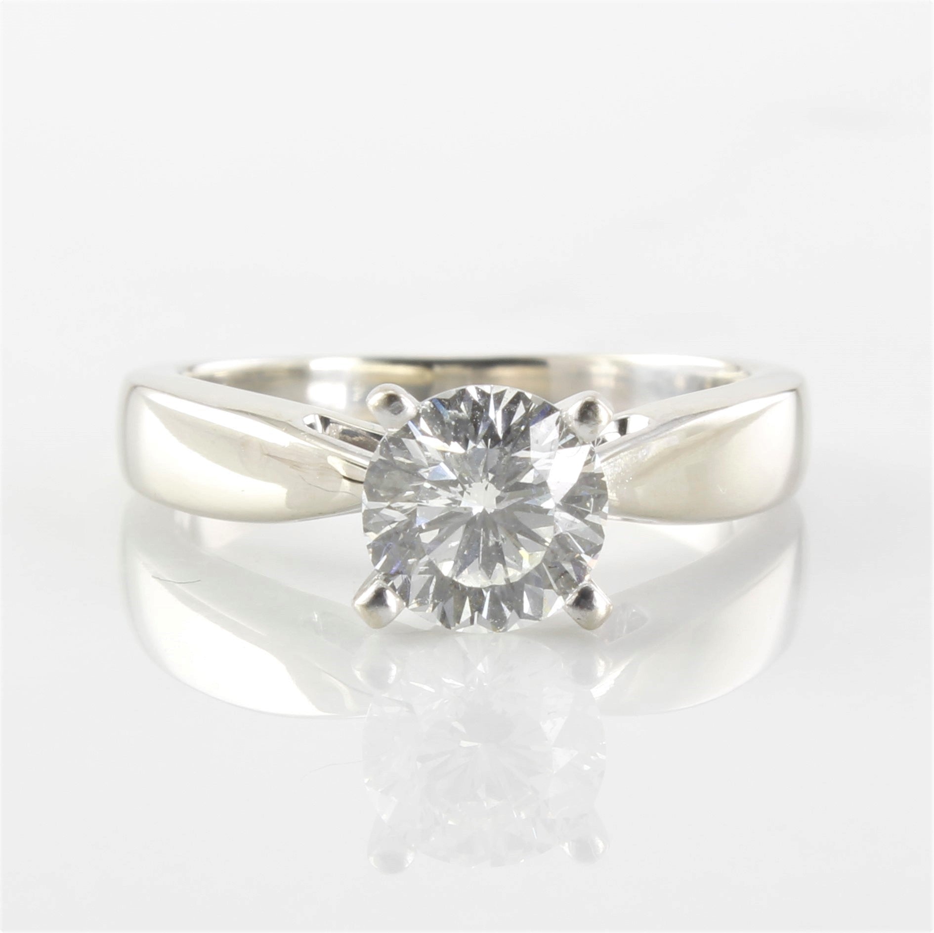 Canadian 100 Facet Round Brilliant Diamond Ring | 1.02ct | SI1, I | SZ 5 |