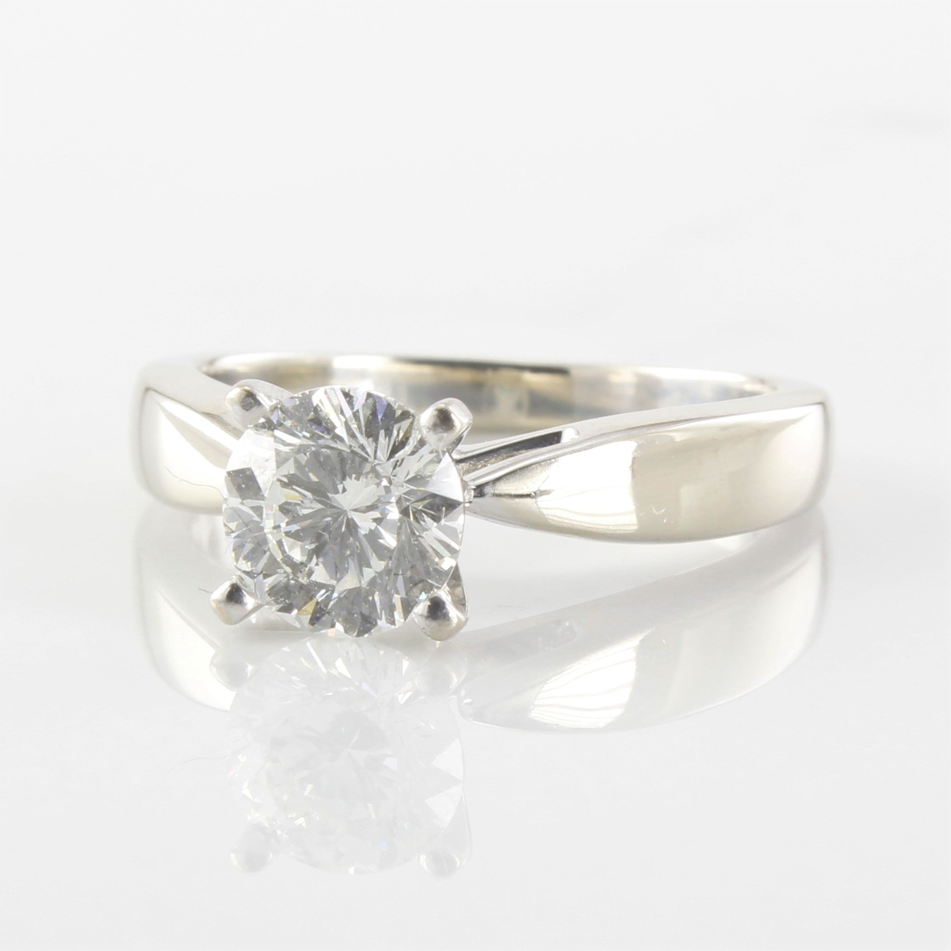 Canadian 100 Facet Round Brilliant Diamond Ring | 1.02ct | SI1, I | SZ 5 |