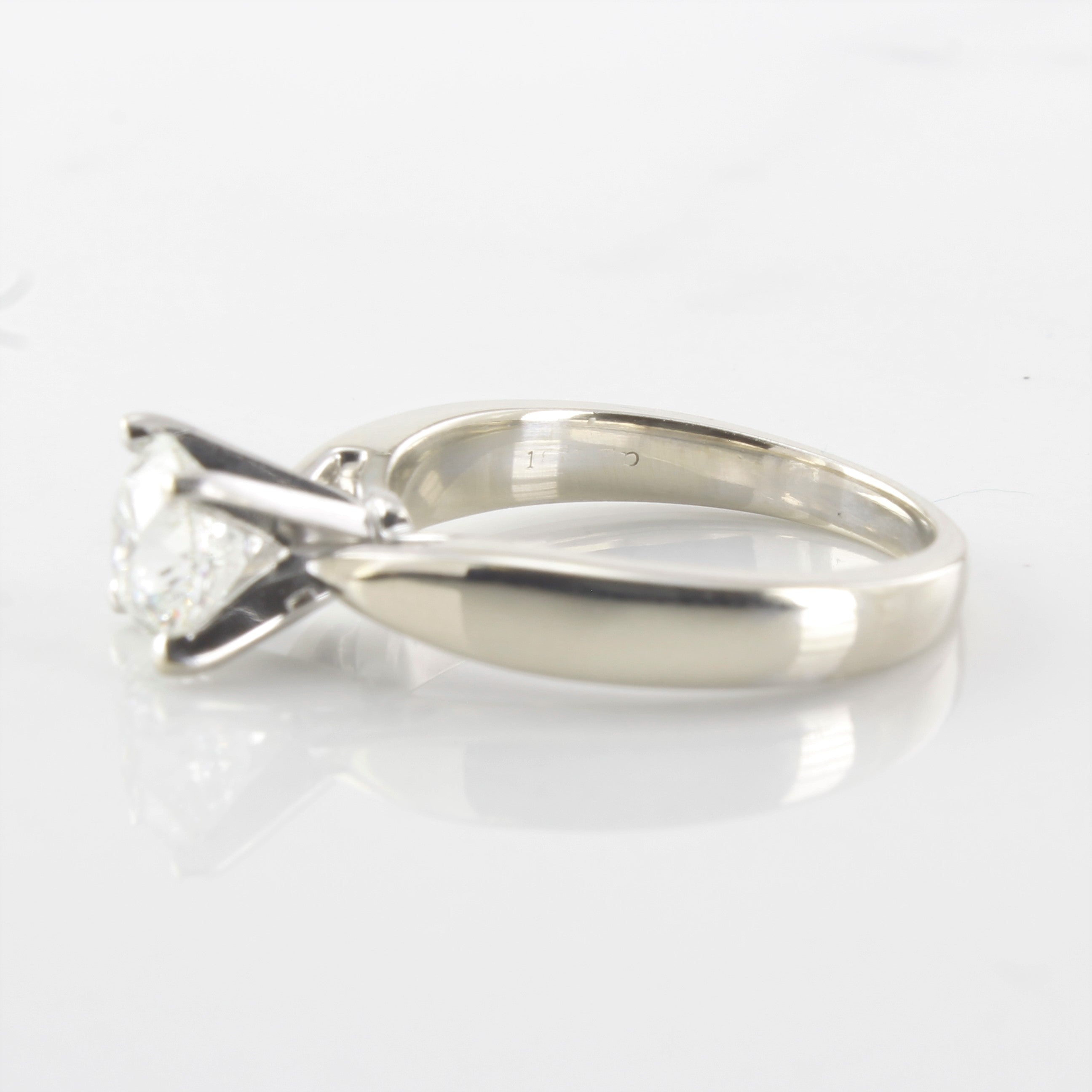 Canadian 100 Facet Round Brilliant Diamond Ring | 1.02ct | SI1, I | SZ 5 |