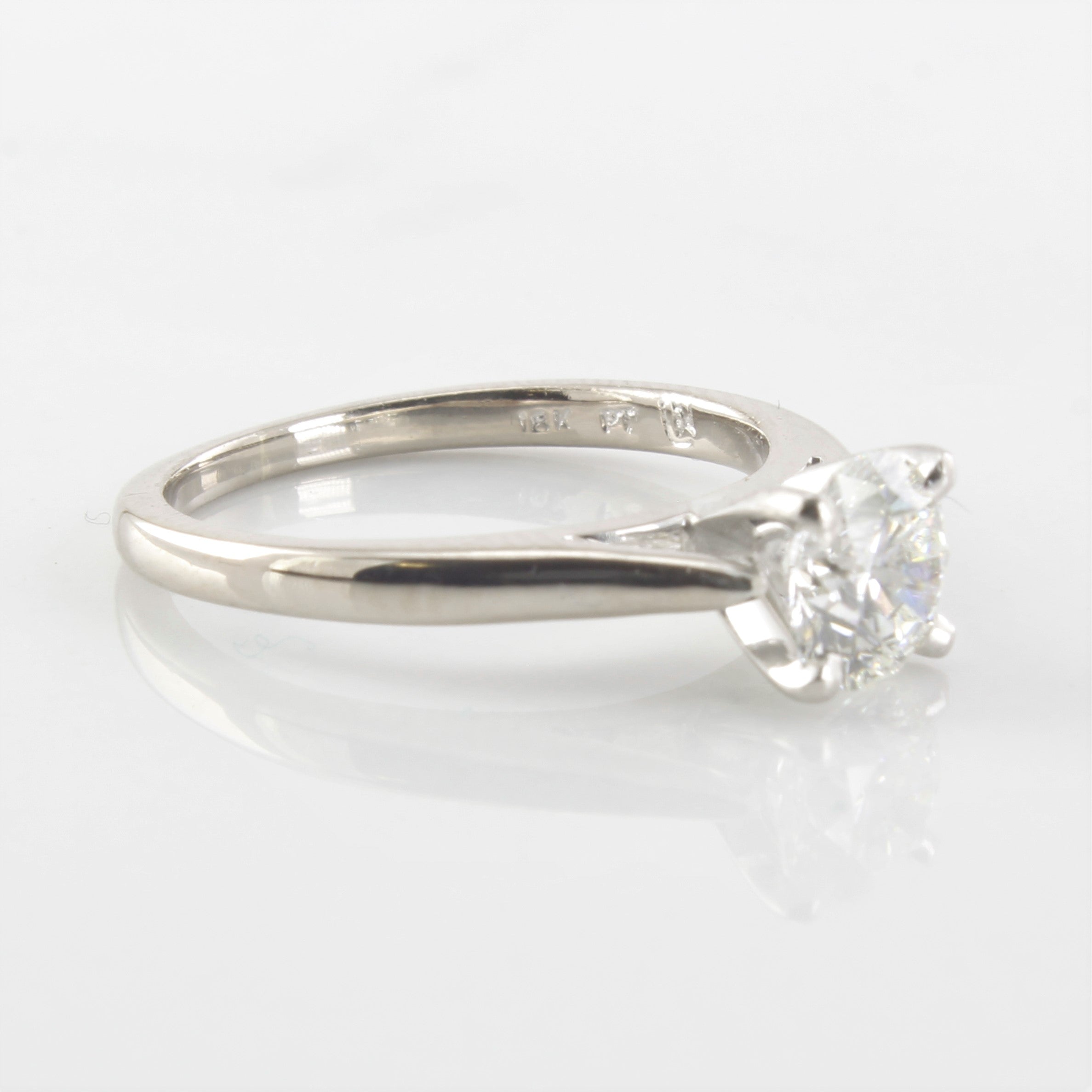 GIA Certified Internally Flawless Diamond Solitaire Engagement Ring | 0.85 ct IF I | SZ 5.5 |