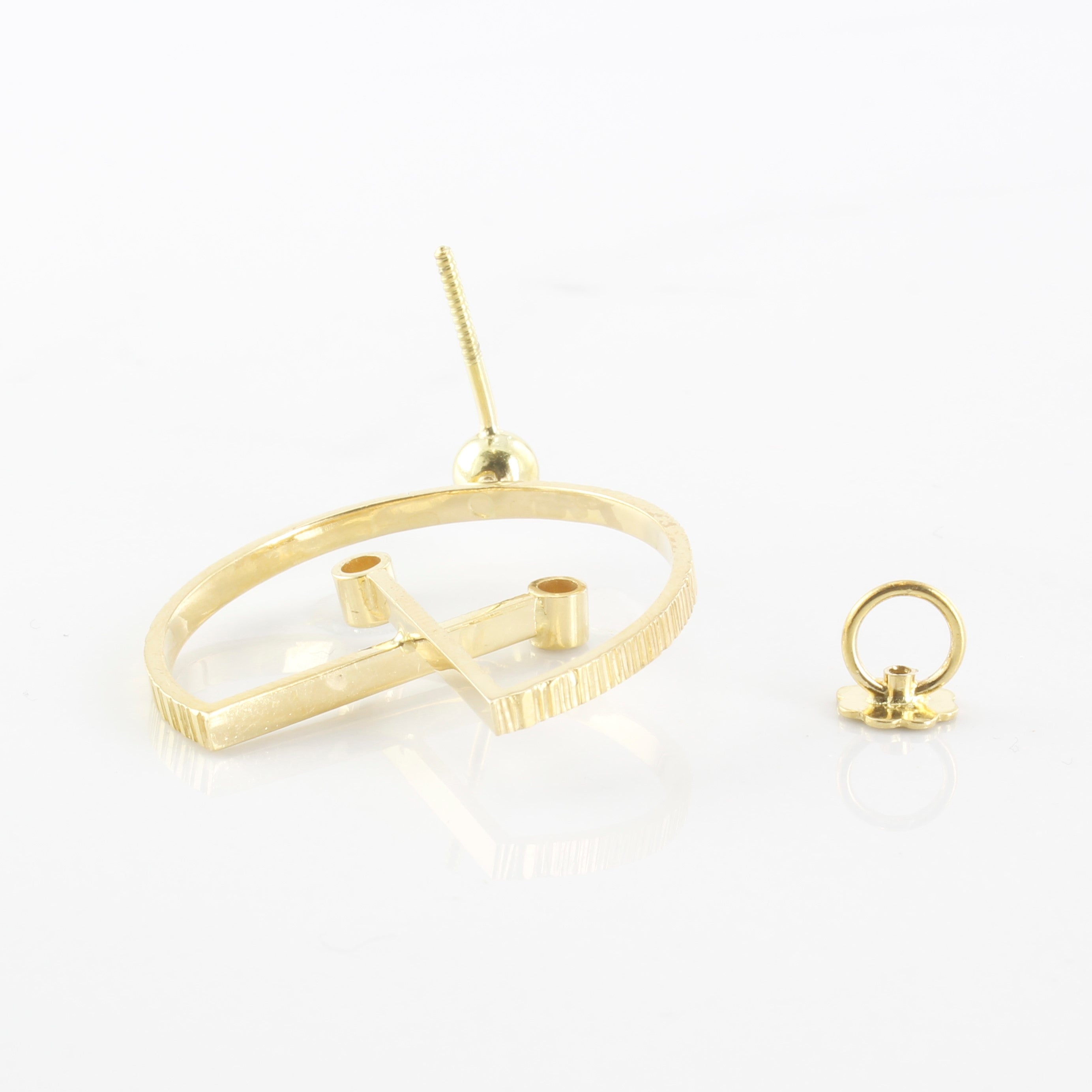 Crossed Circle Drop Stud Earrings | 0.16ctw |
