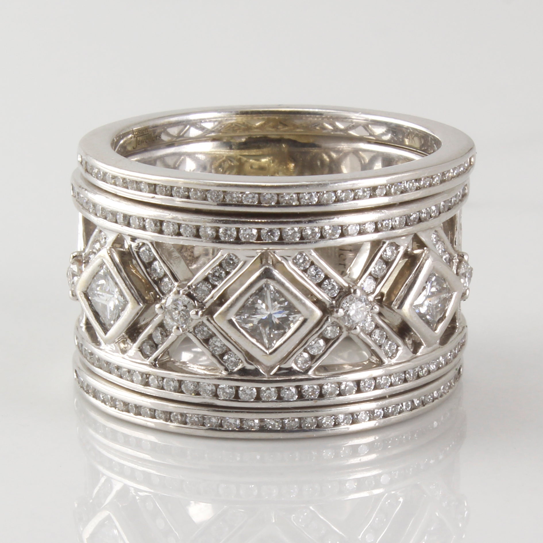 Mixed Cut Wide Diamond Ring | 0.79ctw | SZ 7.5 |
