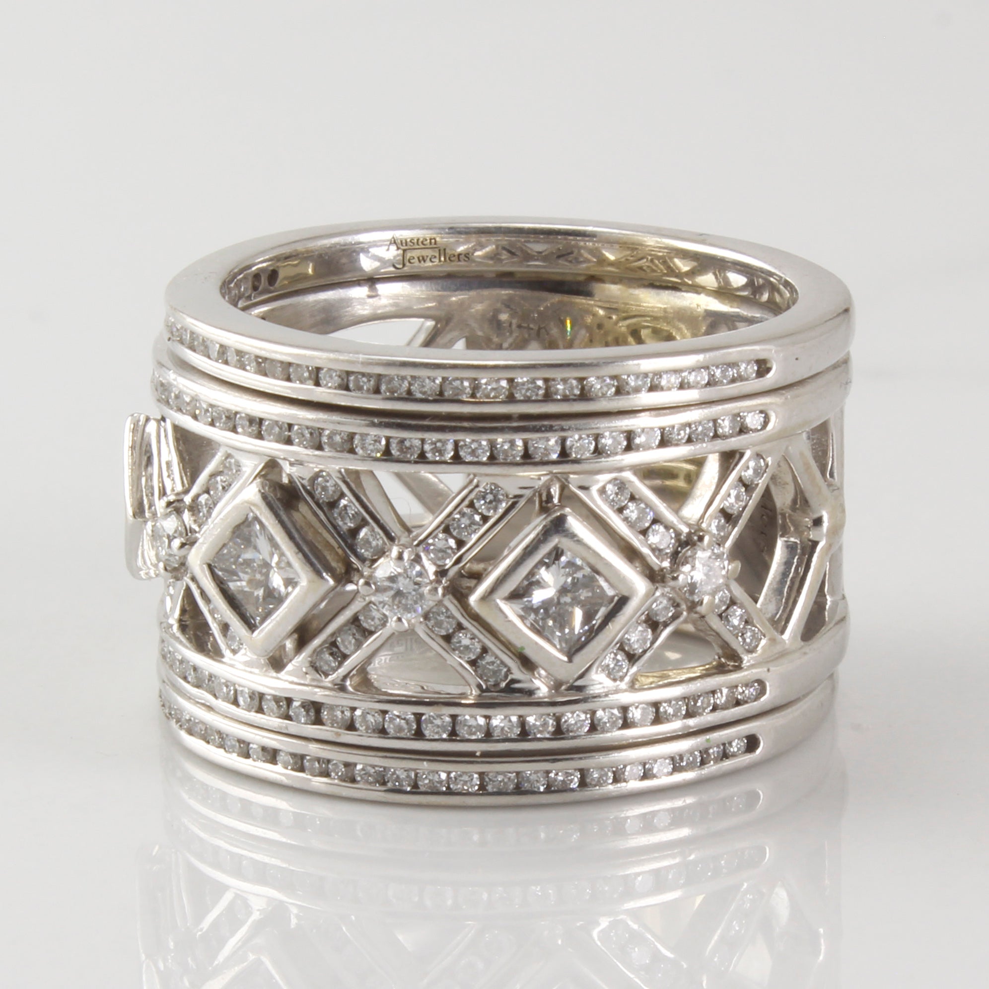 Mixed Cut Wide Diamond Ring | 0.79ctw | SZ 7.5 |