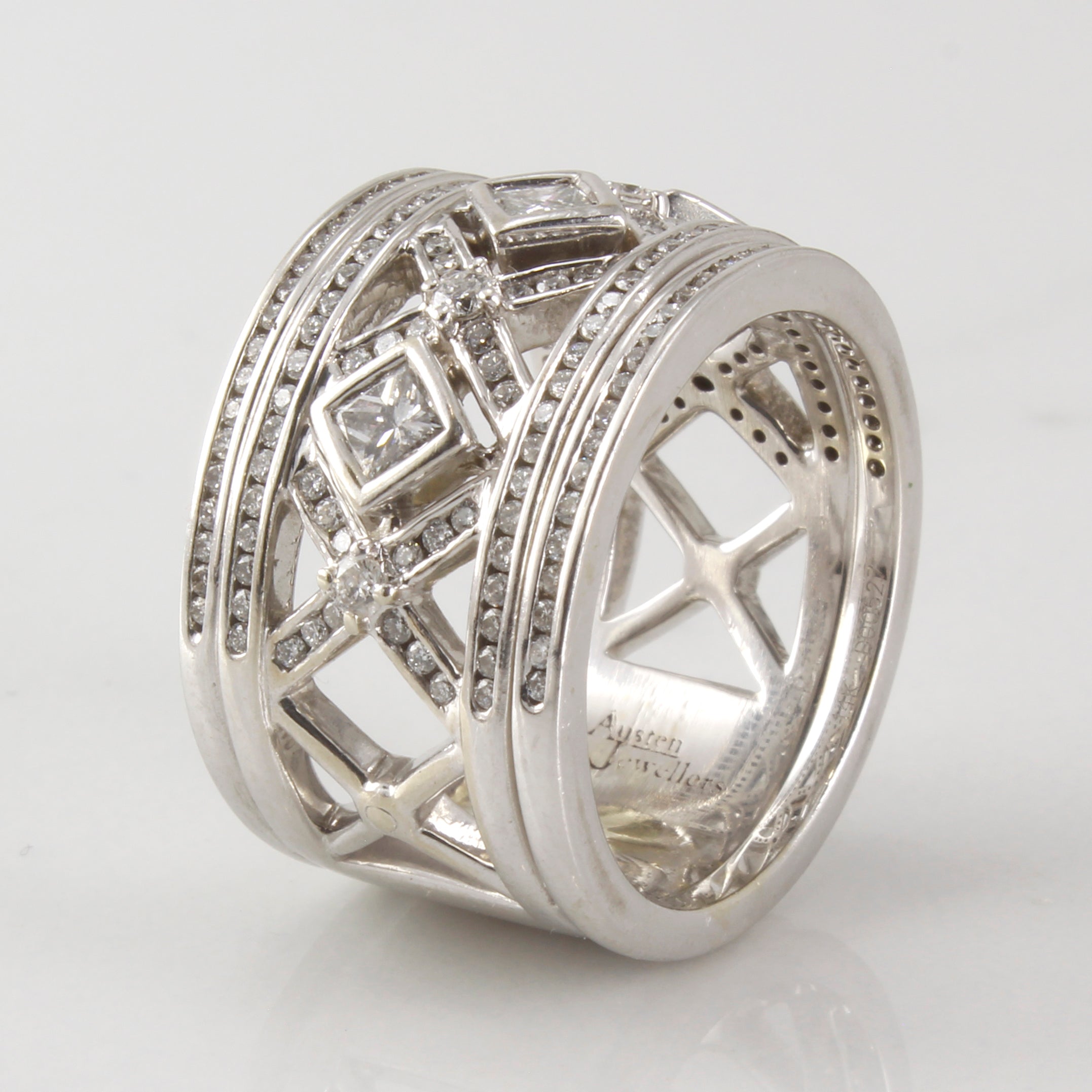 Mixed Cut Wide Diamond Ring | 0.79ctw | SZ 7.5 |