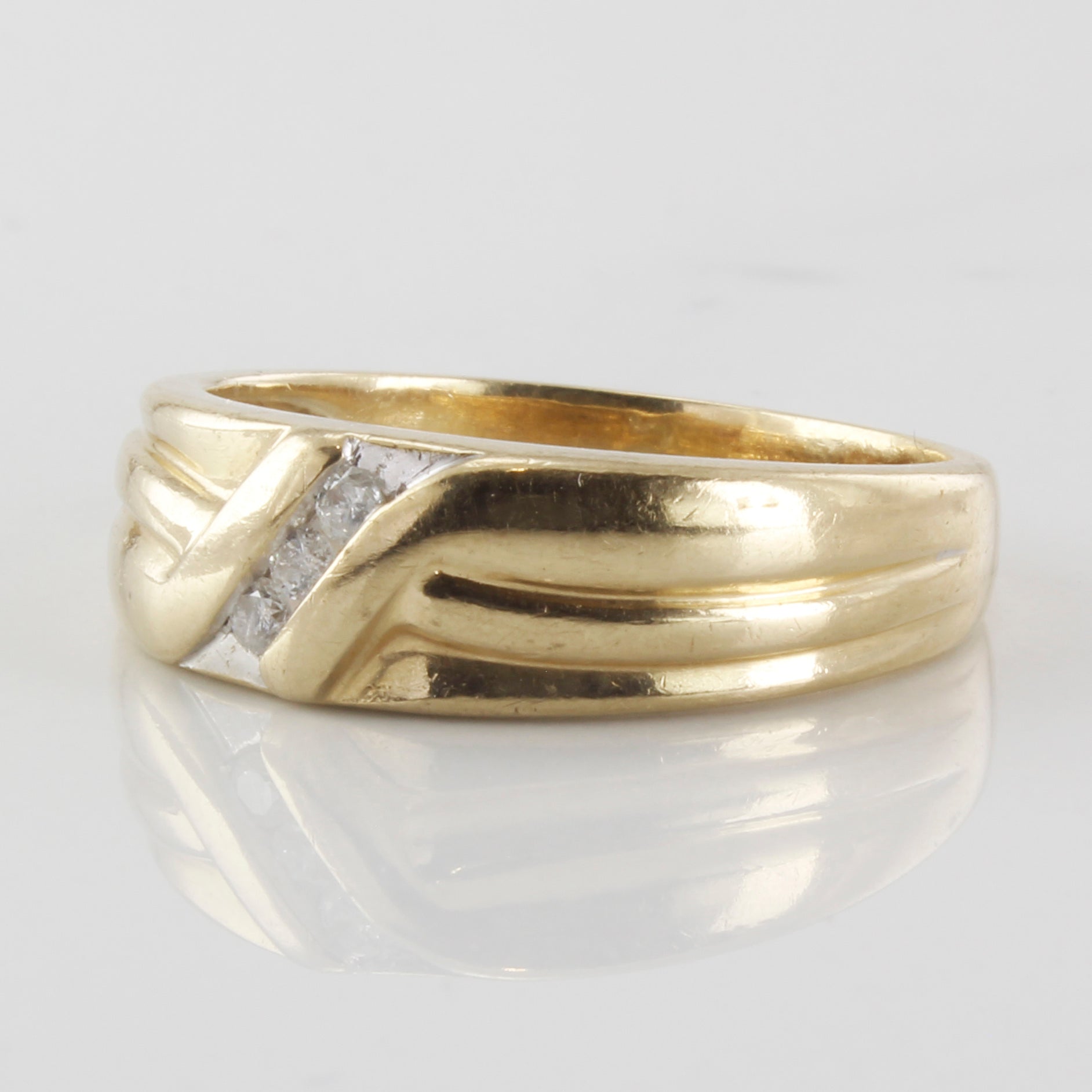 Diamond Bypass Band | 0.09ctw | SZ 10.5 |