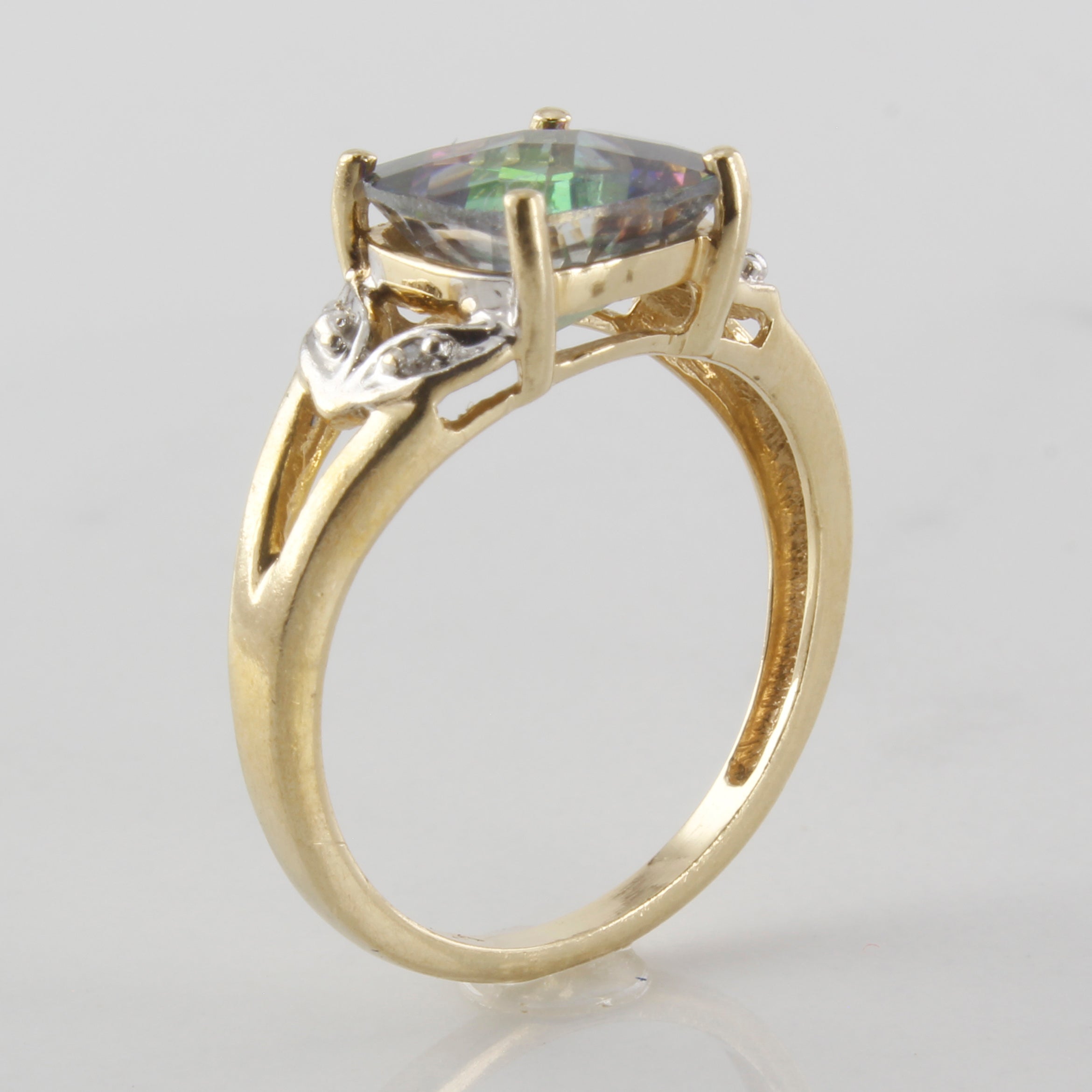 Mystic Topaz and Diamond Ring | 2.40ct 0.01ct | SZ 5