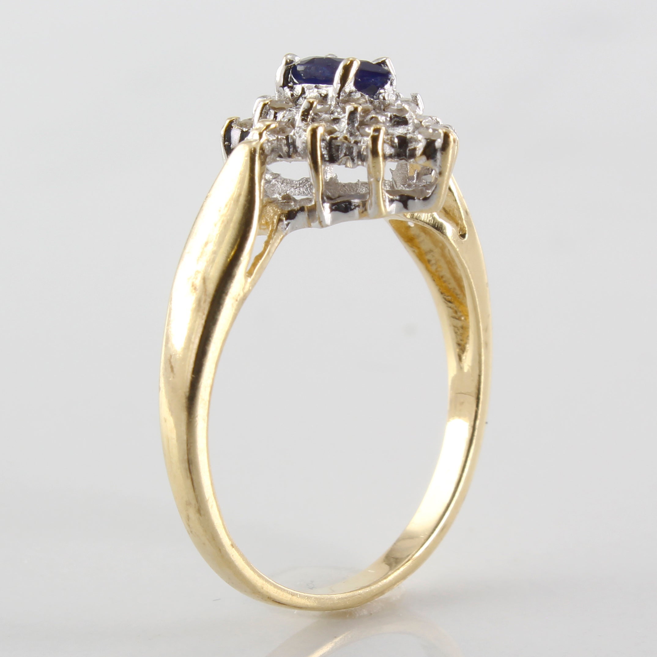 Pear Cut Sapphire & Diamond Halo Ring | 0.20ctw, 0.20ct | SZ 6 |