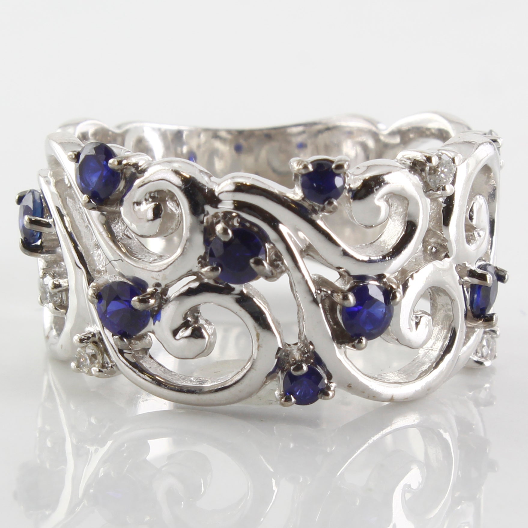 Effy' Blue Sapphire Vine Ring | 0.08ctw, 0.50ctw | SZ 7.5 |