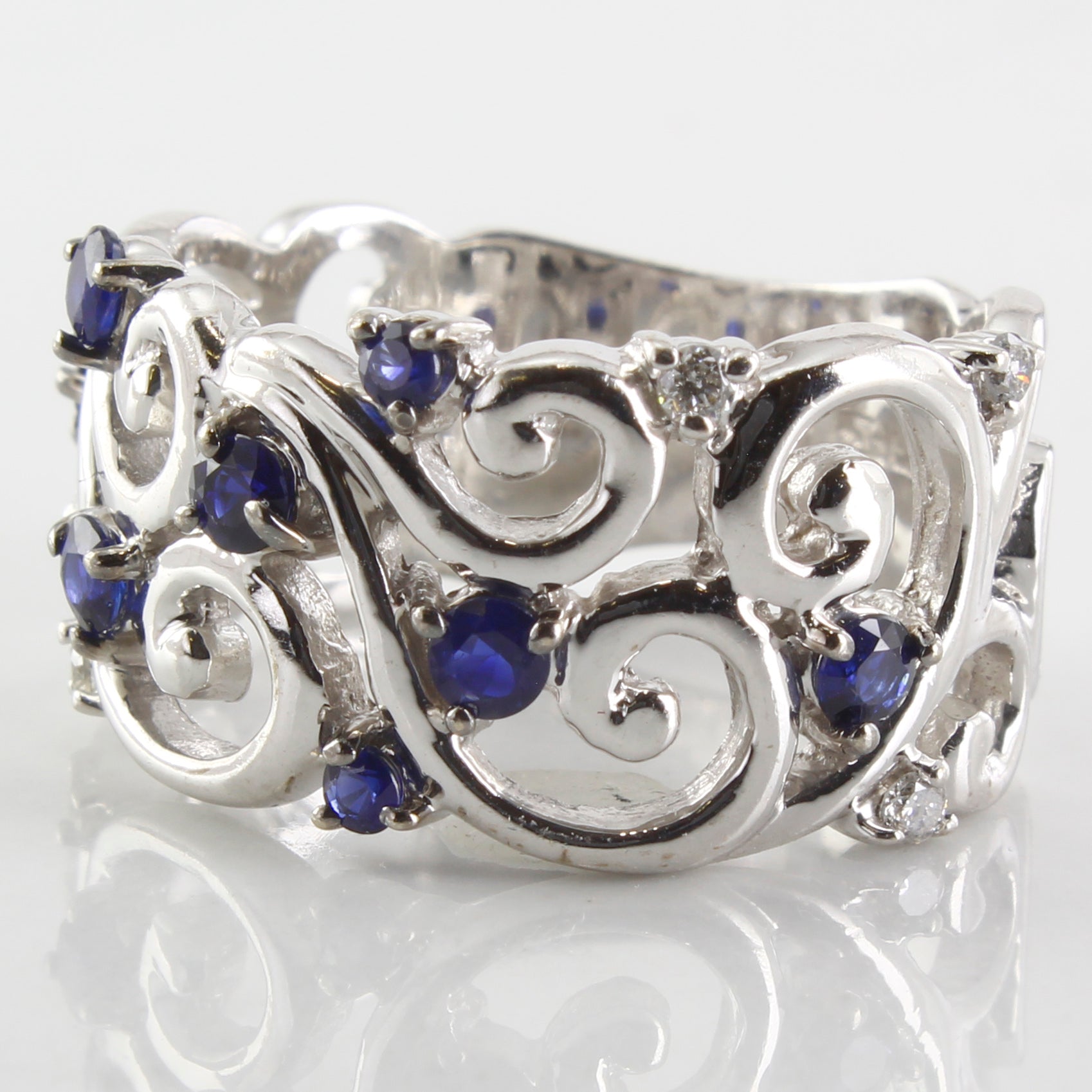 Effy' Blue Sapphire Vine Ring | 0.08ctw, 0.50ctw | SZ 7.5 |