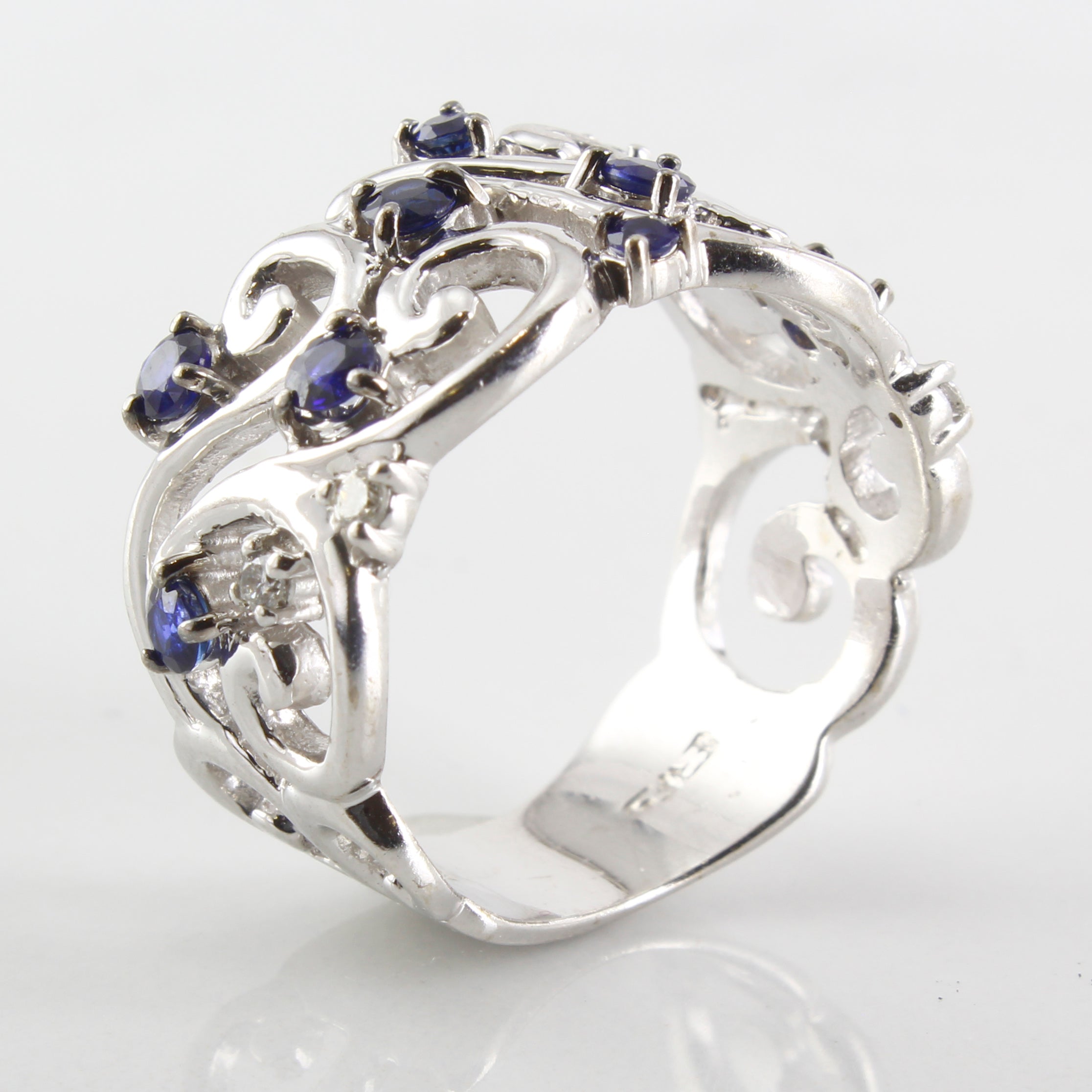 Effy' Blue Sapphire Vine Ring | 0.08ctw, 0.50ctw | SZ 7.5 |